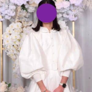 Beautiful cream Harfenes Gown for Sale